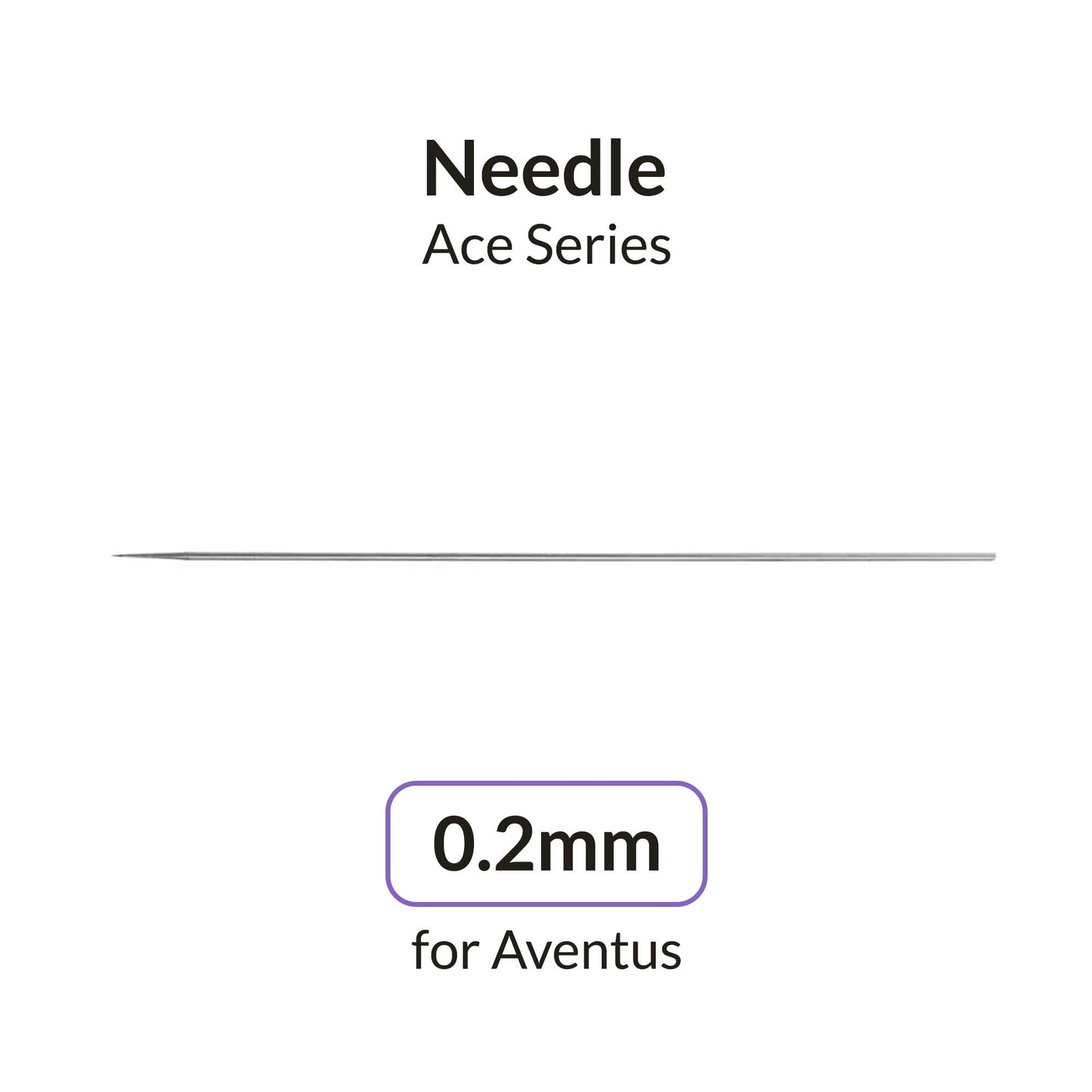 Gaahleri Aventus 0.2 mm airbrush precision needle for fine detailing and controlled paint flow.