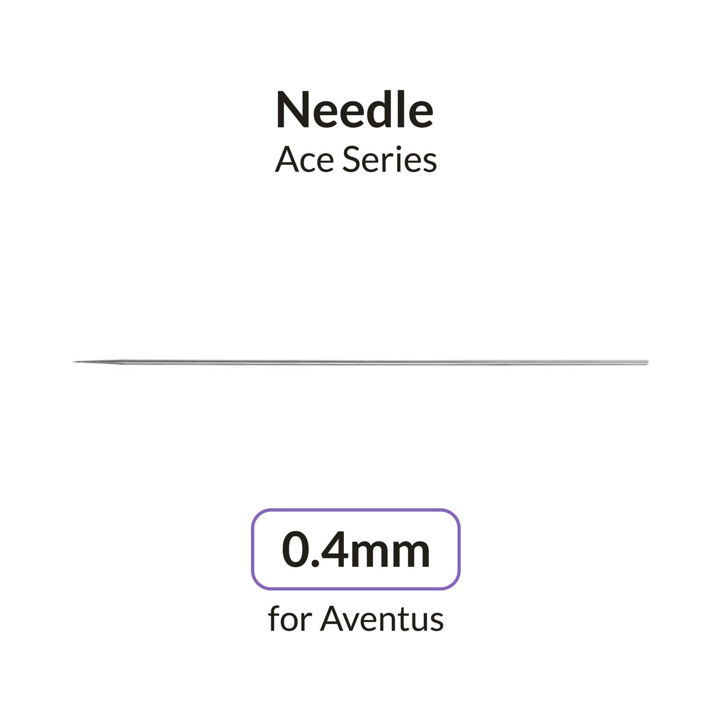 Gaahleri Aventus 0.4 mm airbrush precision needle for medium-to-general-purpose paint flow.