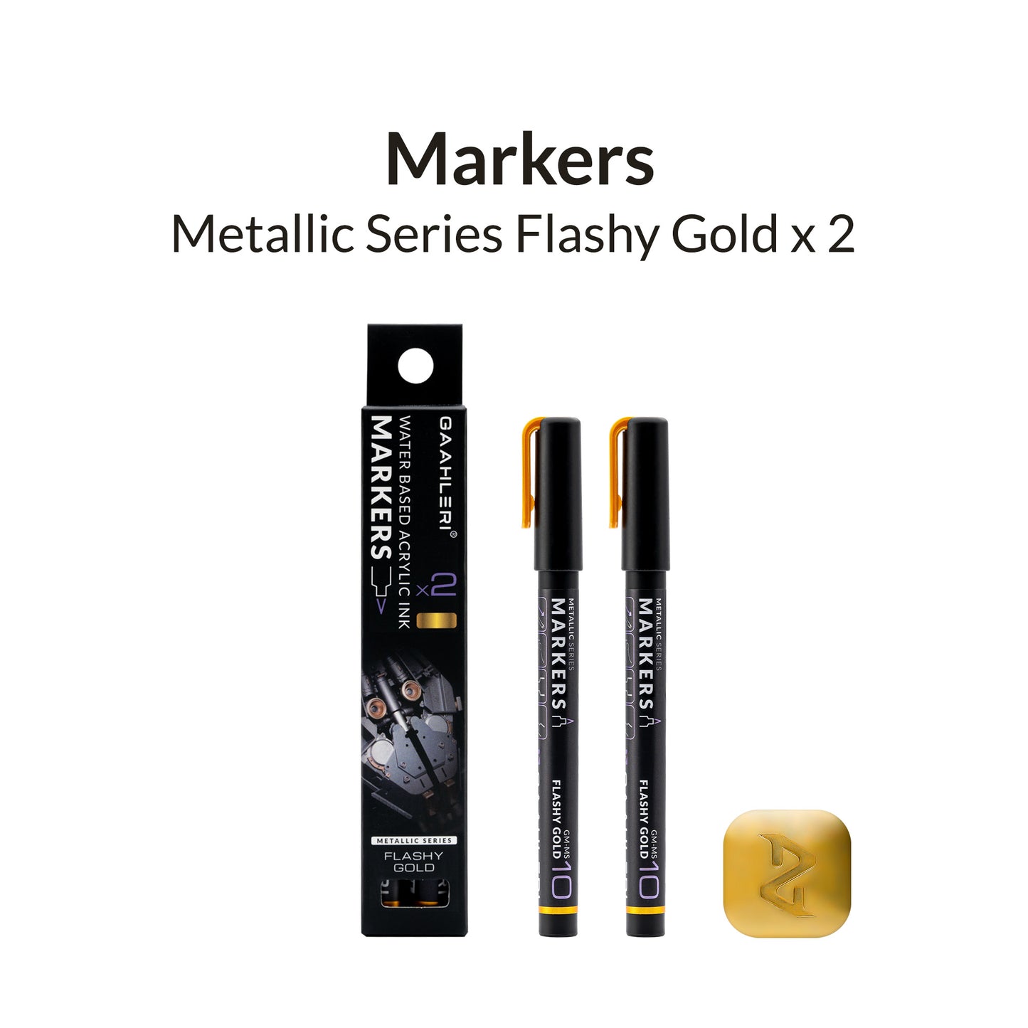 Gaahleri Flashy Gold Marker – bright metallic gold pen for vivid highlights and standout finishes.