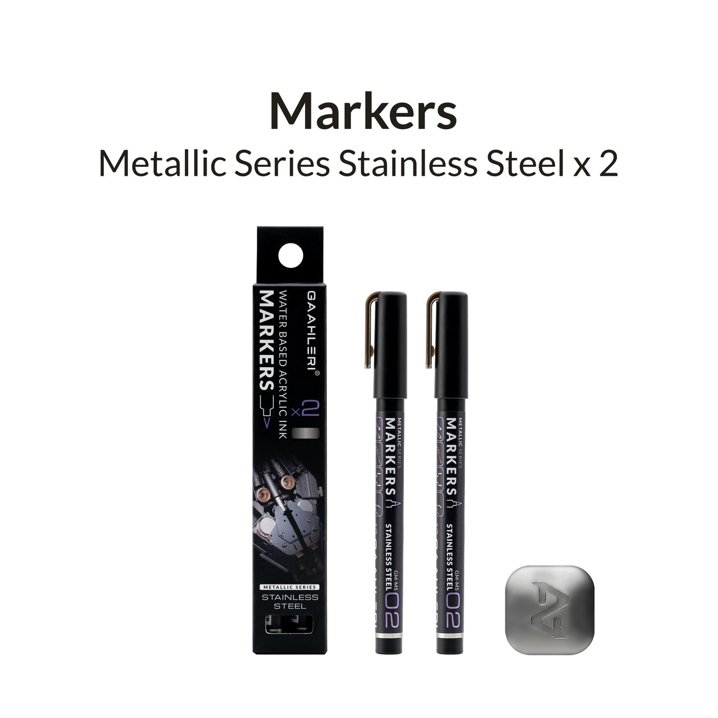 Gaahleri Stainless Steel Metallic Marker – cool silver marker for polished metal effects on miniatures and models.