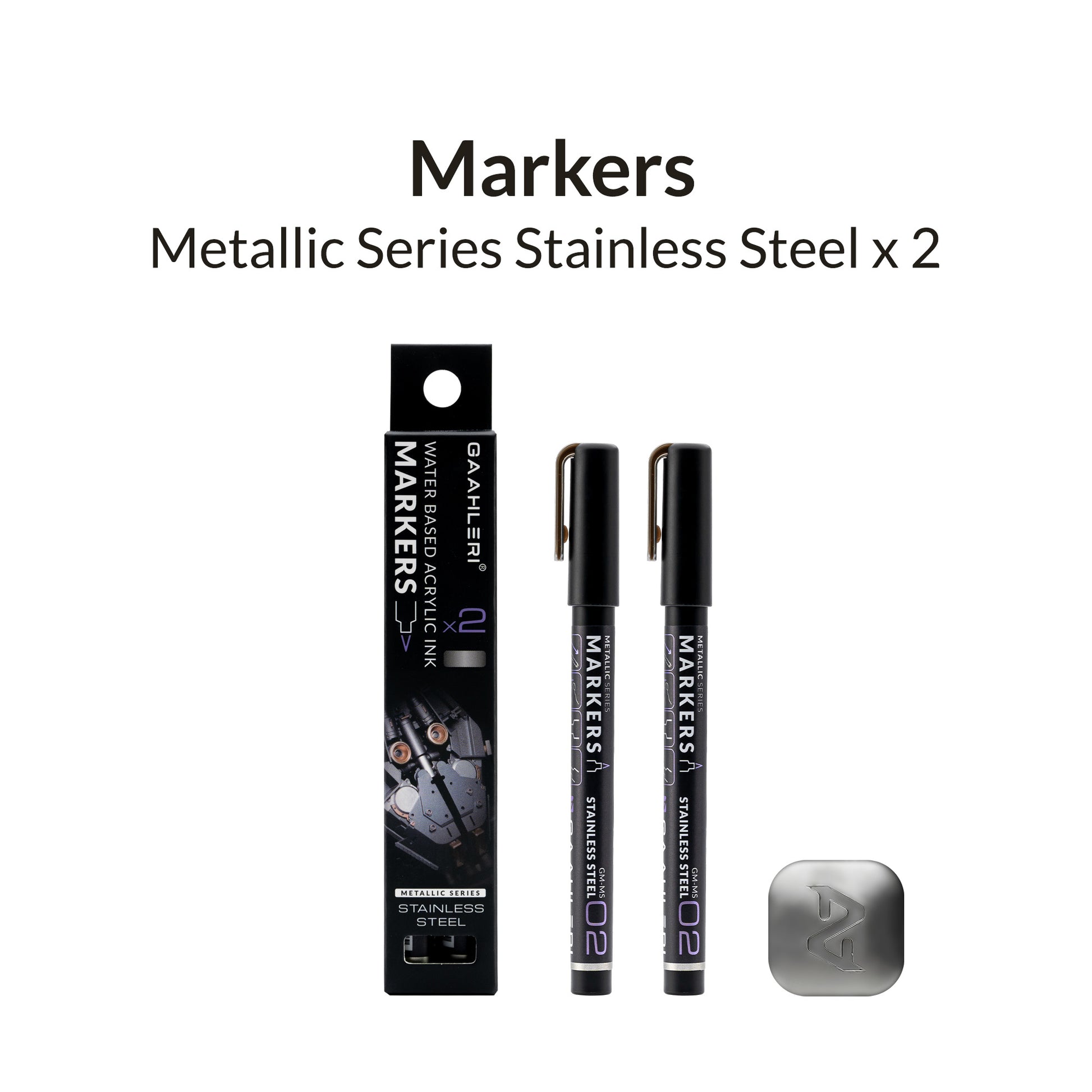 Gaahleri Stainless Steel Metallic Marker – cool silver marker for polished metal effects on miniatures and models.