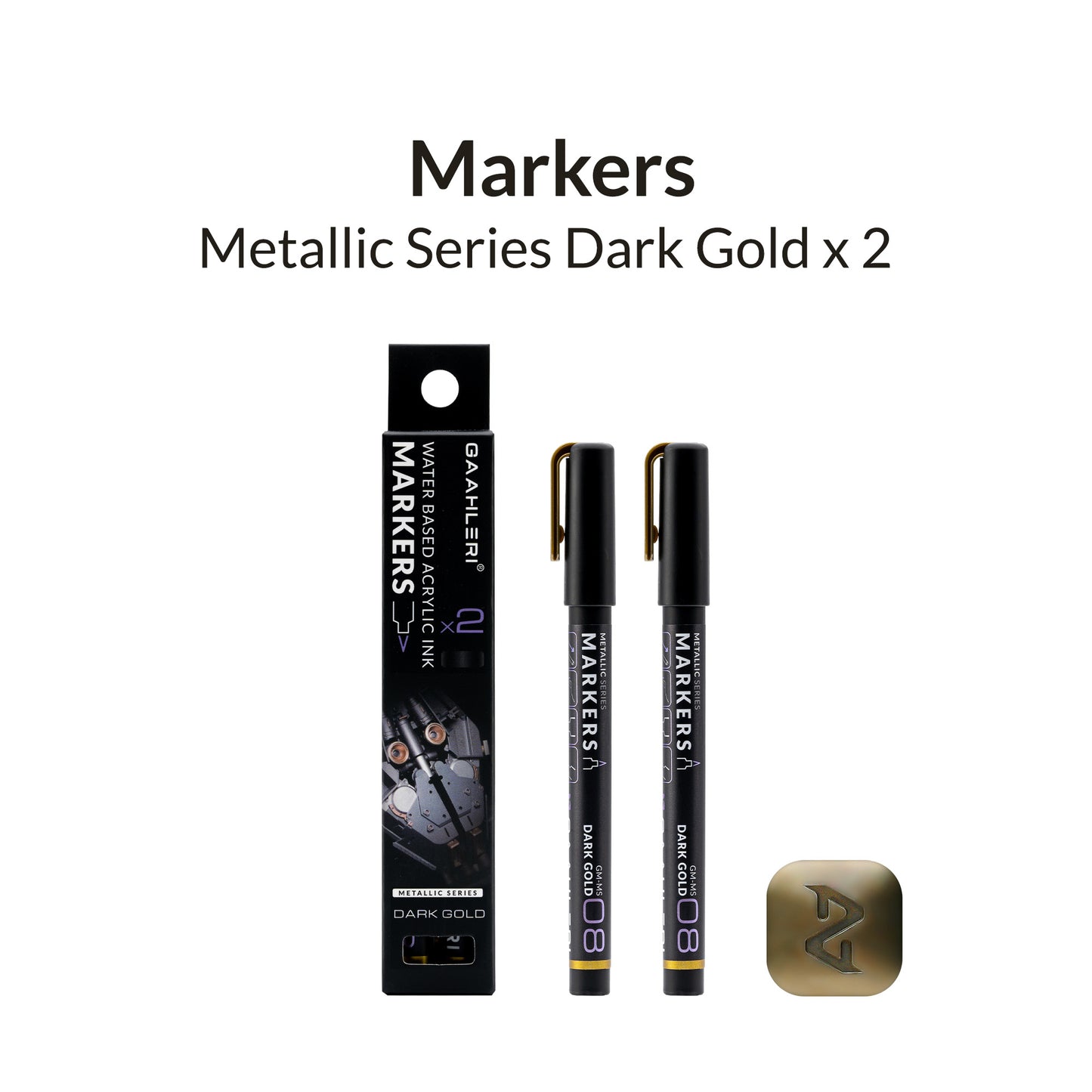 Gaahleri Dark Gold Marker – rich metallic gold paint pen for elegant trim and accessories.