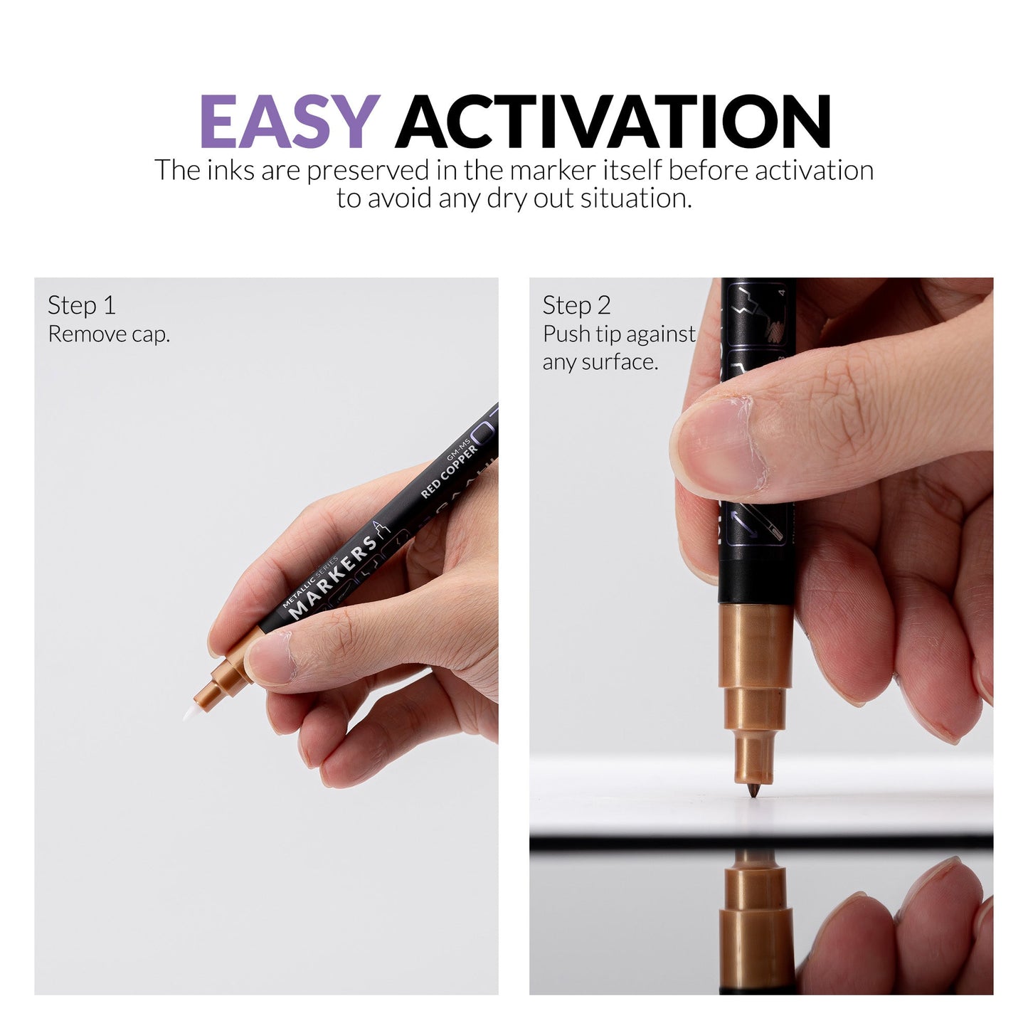 Gaahleri Metallic Series Marker Set – 10 High-Precision Metallic Paint Markers for Models, Crafts & Art
