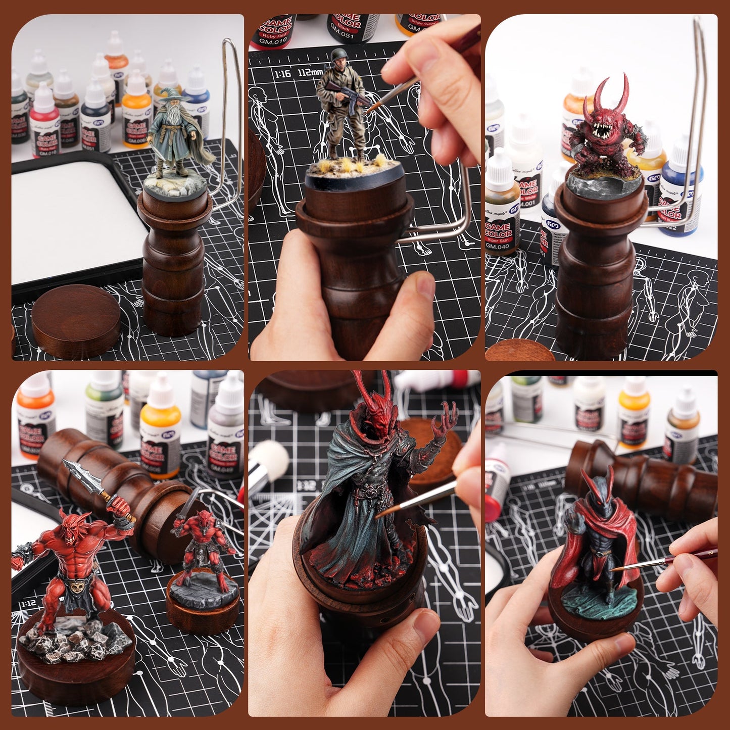 Golden Maple Miniature Painting Holder, Painting Handle for Miniautre Painting