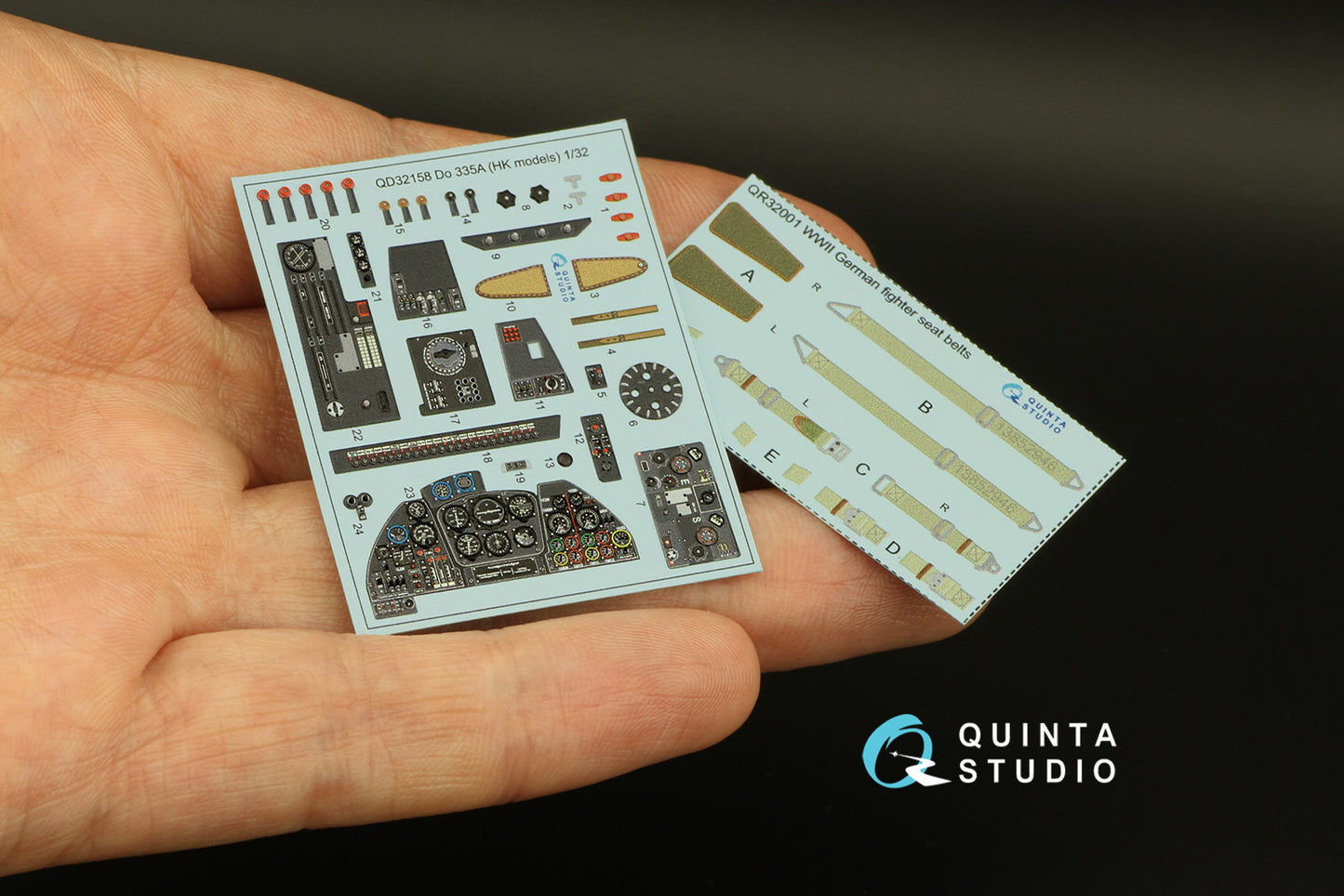 Quinta Studios 1/32 Do 335A 3D-Printed & coloured Interior on decal paper (HK models)