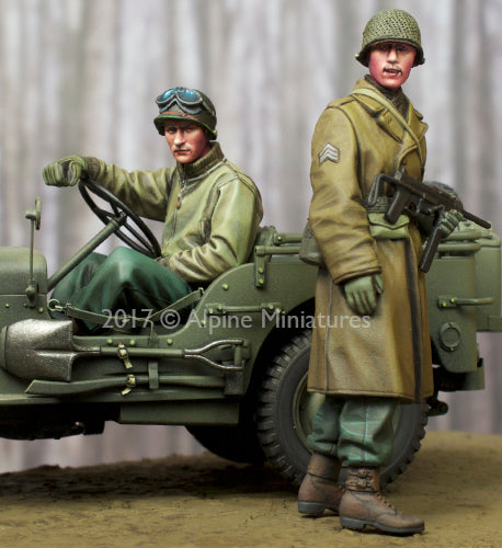 Alpine Miniatures 35243 WW2 US NCO & Driver Set (2 Figures)
