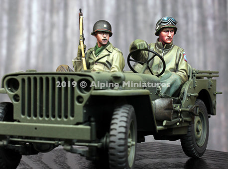 Alpine Miniatures 35262 WW2 US Jeep Crew Set (2 Figures) 1/35