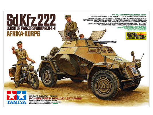 Tamiya 1:35 Sd.Kfz.222 Leichter Panzerapahwagen 4x4 Afrika-Korps box art