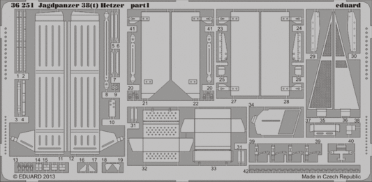 Eduard 1/35 Jagdpanzer 38(t) Hetzer Photo Etched (for Takom)