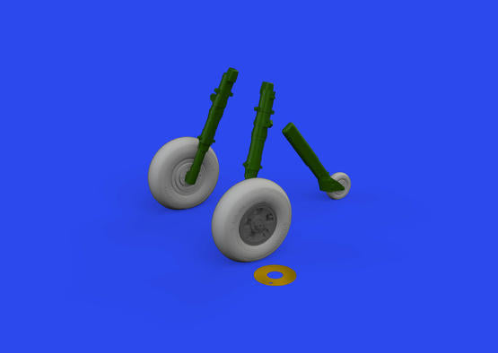 "Eduard 1/24 Spitfire Mk.IXc Brassin 5-Spoke Resin Wheels for Airfix model kit – highly detailed aftermarket upgrade"