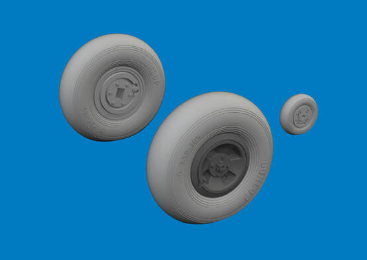 Eduard 1/24 Spitfire Mk.VIII Brassin 4-Spoke Resin Wheels – aftermarket upgrade for Airfix model kit