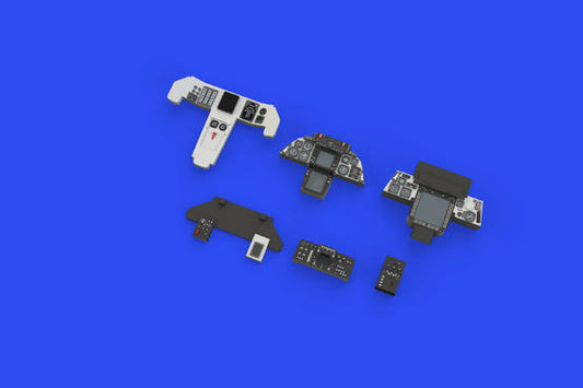 Eduard 1/48 F-14A Late LööK Plus cockpit detail set for Tamiya kit – resin panel, seatbelts, and photoetch.