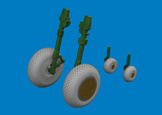 Eduard 1/48 P-40E Brassin Cross Tread Wheels For Eduard