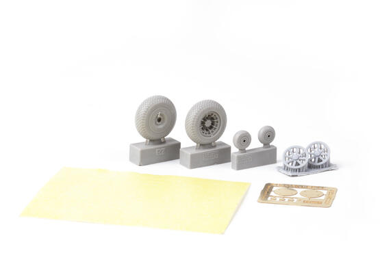 Eduard 1/48 P-40E Brassin Cross Tread Wheels For Eduard