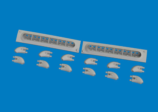 Eduard 1/48 P-40E Print Exhaust Stacks Rounded For Eduard
