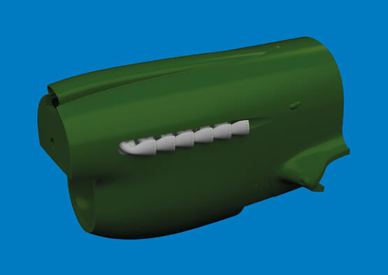 Eduard 1/48 P-40E PRINT Exhaust Stacks Fishtail For Eduard