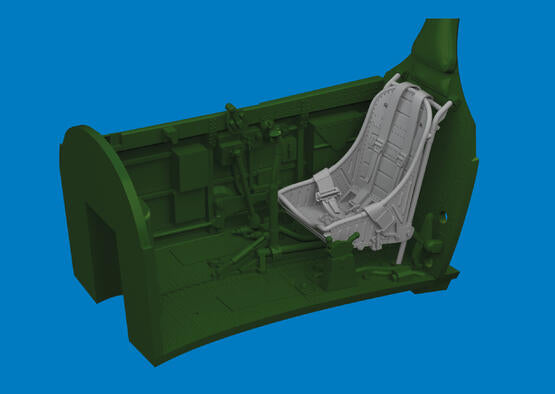 Eduard 1/48 P-40E Brassin Seat W/ Integral Belts Type 1 PRINT