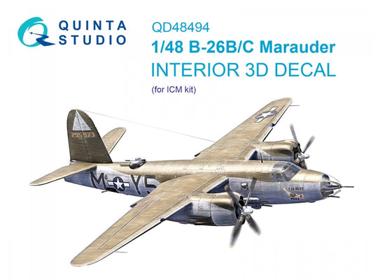 Quinta Studios 1/48 A-4M Skyhawk (early without HUD) interior 3D decal set for Magic Factory kit, featuring pre-colored, raised-detail cockpit panels and instrument dials for enhanced realism