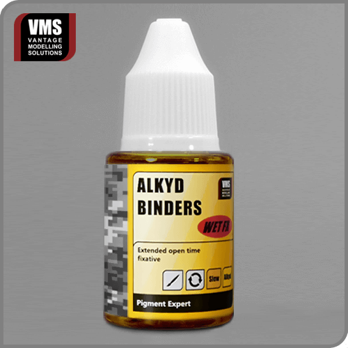VMS Alkyd Binders Wet FX – Slow-Drying Gloss Finish Fixative for Pigment Weathering and Wet Effects – Vantage Modelling Solutions