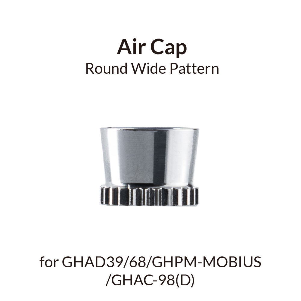 Gaahleri Round Wide Airbrush Air Cap for GHAD-39, GHAD-68, GHAC-98D, and GHPM-Mobius – precision-engineered metal cap ensuring optimal airflow and spray balance.