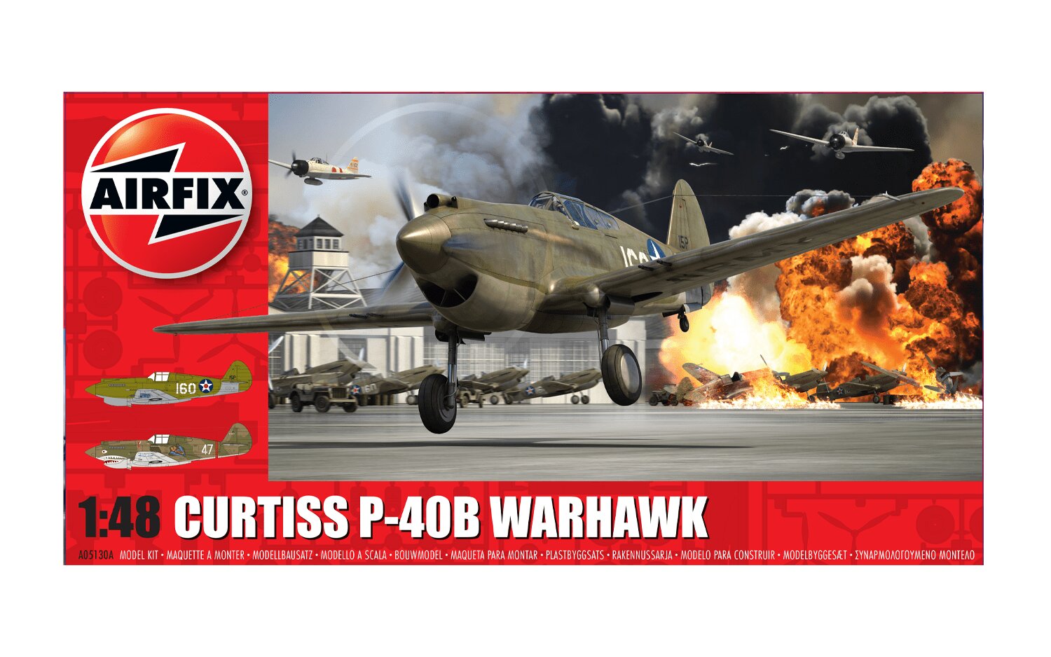 Airfix 1/48 Curtiss P40B Warhawk box art