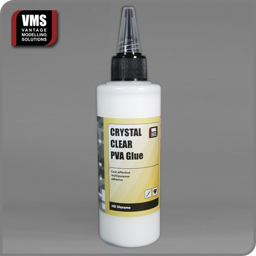 VMS Crystal PVA Adhesive 100 ml – Clear-Drying Glue for Transparent Parts and Fine Details – Vantage Modelling Solutions