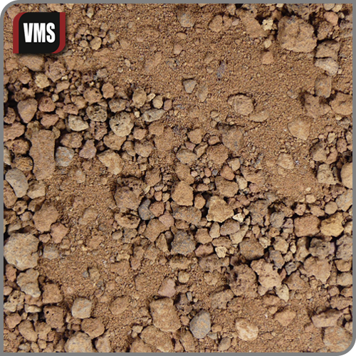 Close-up of VMS Brown Earth & Pebbles texture for realistic ground effects in scale modeling.