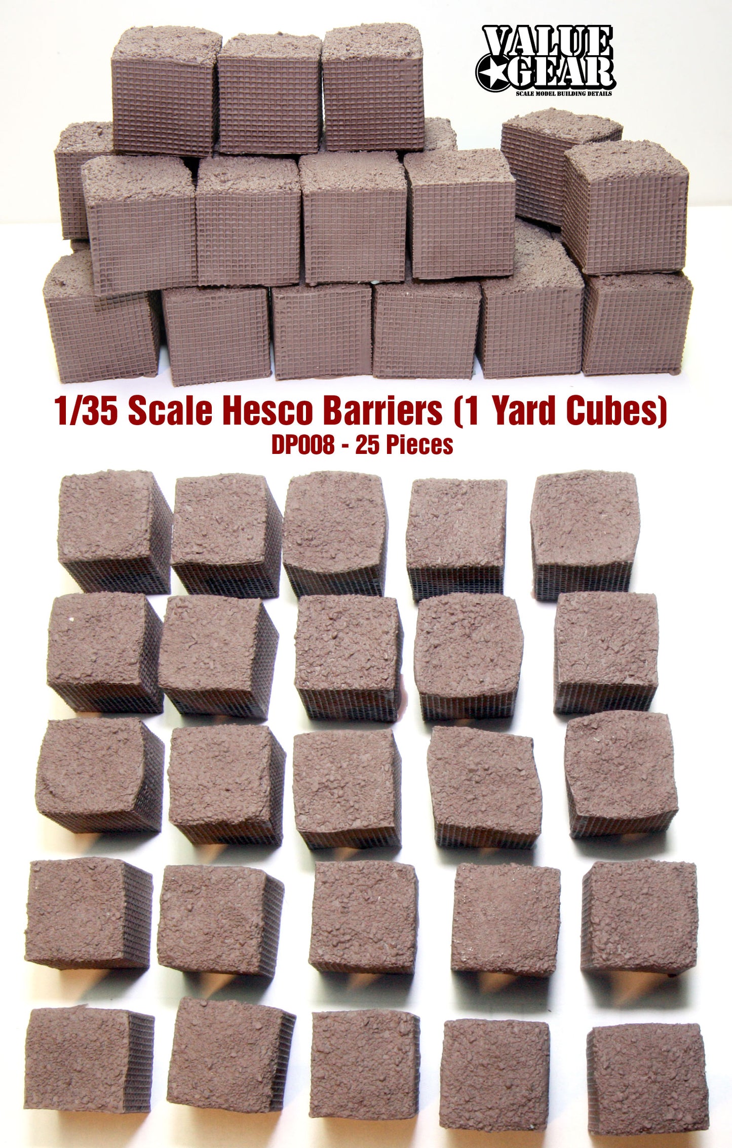 Value Gear DP008 Hesco Barriers – resin modern fortifications for 1/35 scale dioramas.”