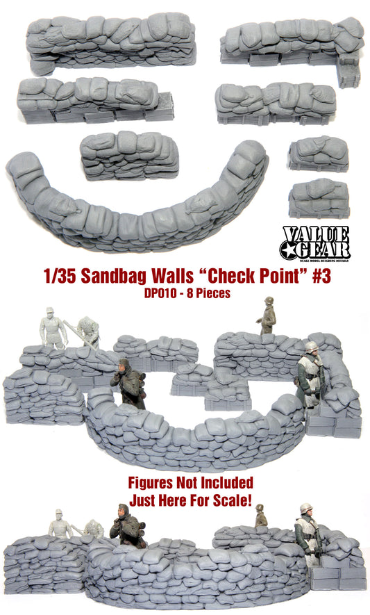 “Value Gear DP010 Sandbag Checkpoint #3 – resin fortifications for 1/35 scale WWII dioramas.”