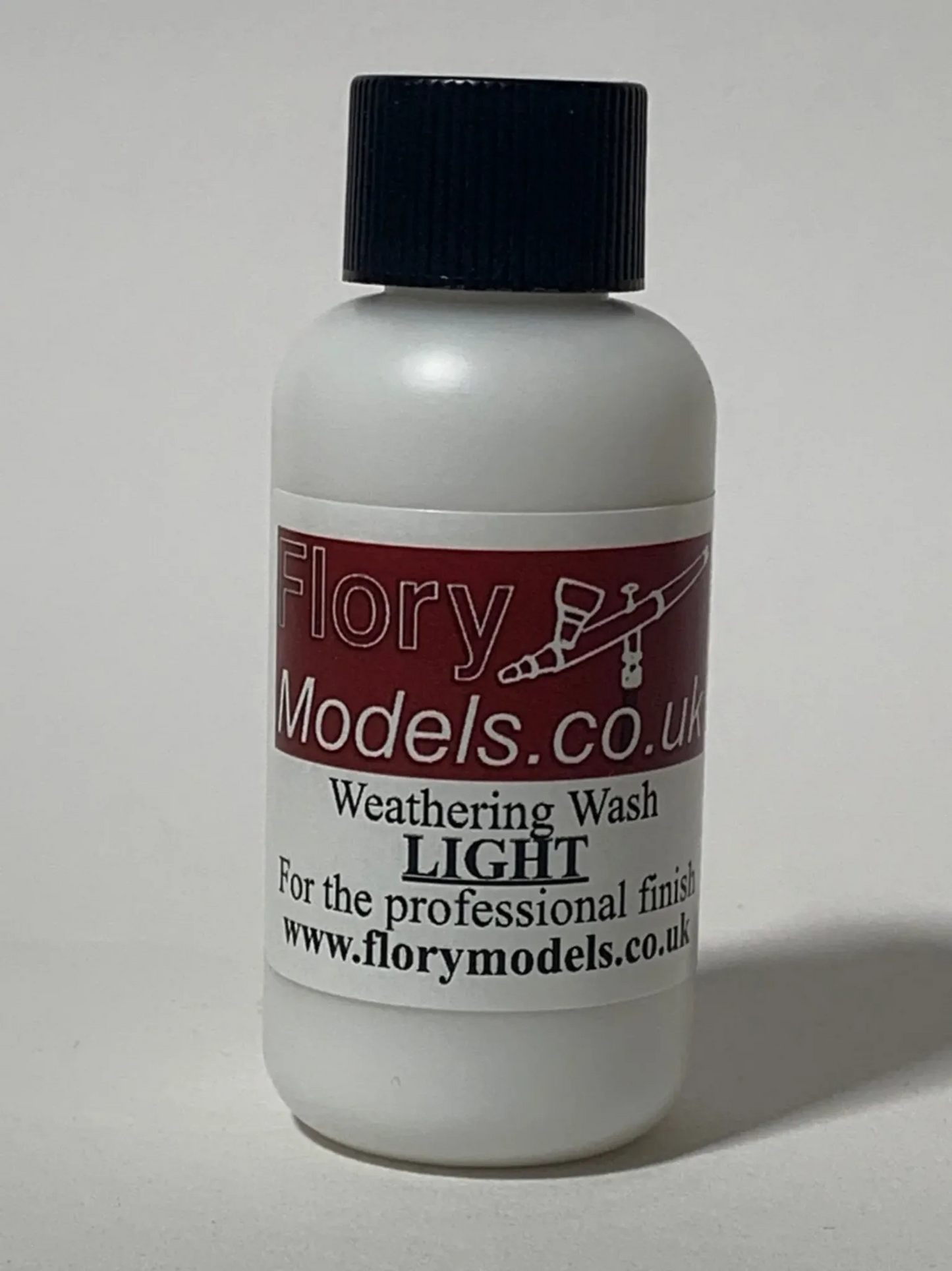 Flory Models Light Weathering Wash FMW003 bottle for scale model light shading and dust effects