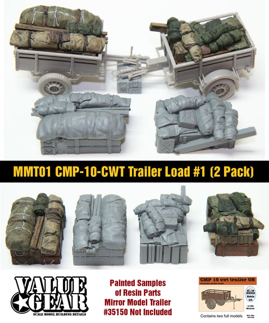 “Value Gear MMT01 Mirror Models Trailer Load resin set – 2 loads for 1/35 scale trailers.”