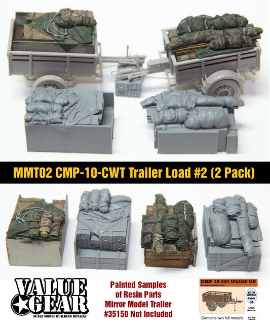 “Value Gear MMT02 Mirror Models Trailer Load resin set – 2 pre-sculpted loads for 1/35 scale trailers.”