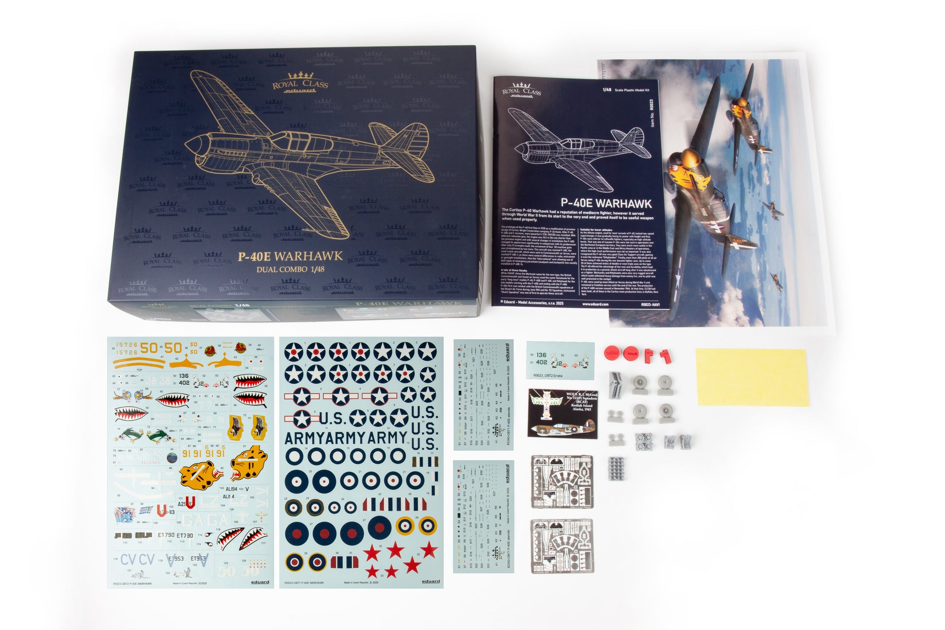 Eduard 1/48 P40E Warhawk Royal Class Kit Contents
