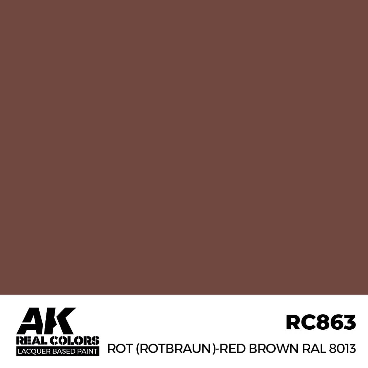 RC863 Rot (Rotbraun)-Red (Red Brown) RAL 8013