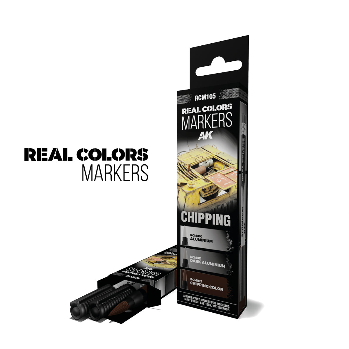 AK Interactive RCM10 Real Colors Markers box and box art.