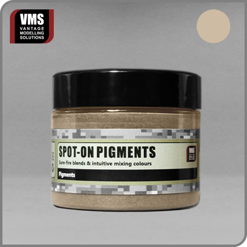 No. 01 Light Earth: "VMS Spot-On Pigment No. 01 Light Earth – Cold-tone blend representing European albeluvisol and podzol soils