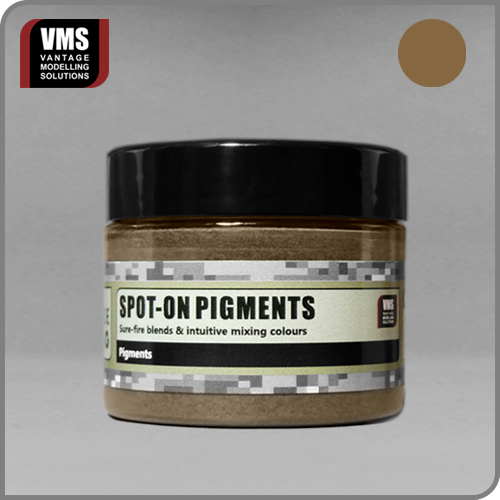 VMS Spot-On Pigment No. 03 Brown Earth: "VMS Spot-On Pigment No. 03 Brown Earth – Cold-tone blend representing European cambisol and luvisol soils.