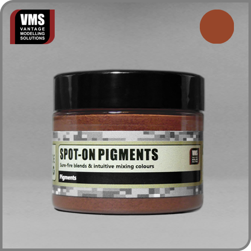 VMS Spot-On Pigment No. 15 Vietnam Red Earth – Bright ochre-red pigment representing Southeast Asian lateritic soil