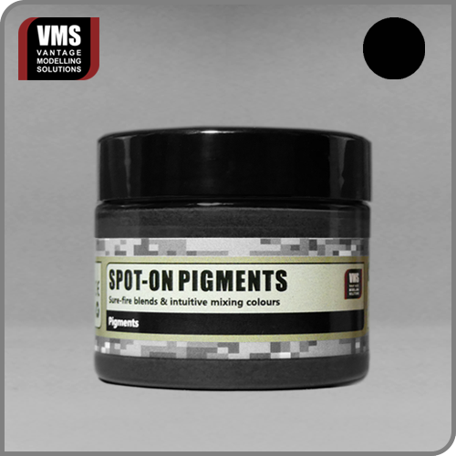 VMS Spot-On Pigment No. 24 Soot Black: "VMS Spot-On Pigment No. 24 Soot Black – Intense black pigment for simulating soot and heavy grime