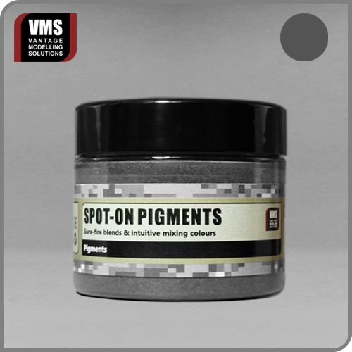 VMS Spot-On Pigment No. 28 Smoke Grey: "VMS Spot-On Pigment No. 28 Smoke Grey – Standard light grey shade for ash and smoke residue effects