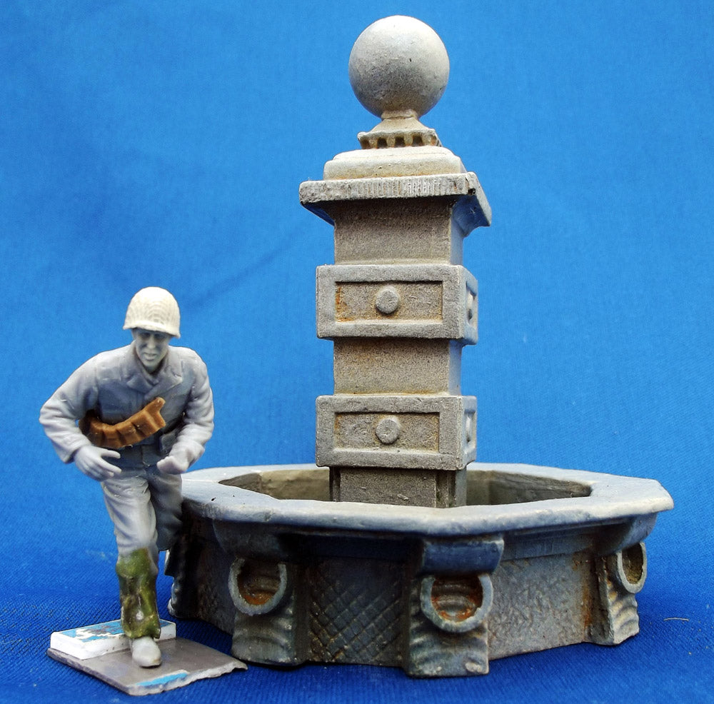“Value Gear DP001 Fountain #1 Pillar – resin diorama accessory for 1/35 scale European WWII scenes.”