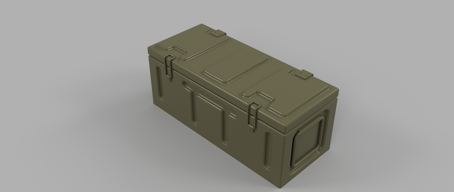 1/16 scale British B167 ammunition box – highly detailed resin WWII ammo crate by ScaleCraft Studios RivetWorks Details for large-scale armour and diorama modelling.