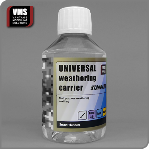 VMS Universal Weathering Carrier Standard 200 ml – Slow-Drying Solvent for Pigment Blending and Wash Effects – Vantage Modelling Solutions