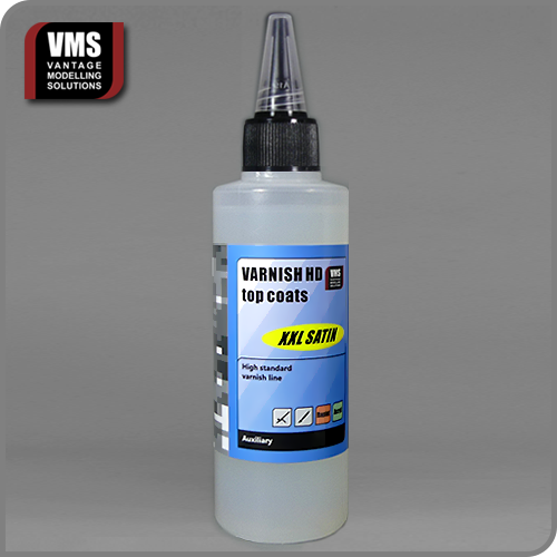 VMS Varnish HD Satin 100ml – Large-volume semi-gloss varnish for model protection