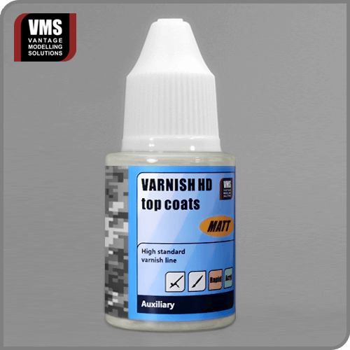 VMS Varnish HD Matt 30ml – Ultra-matte acrylic varnish for scale model realism