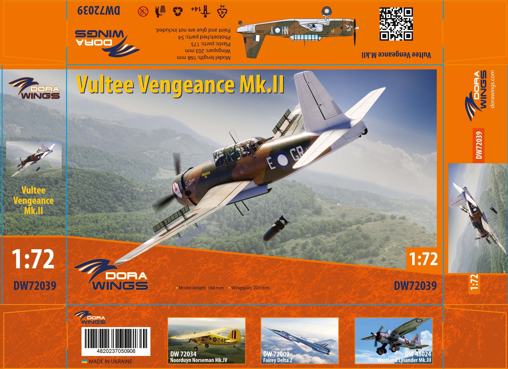 Dora Wings 1/72 Vultee Vengence Mk.II box art/packaing