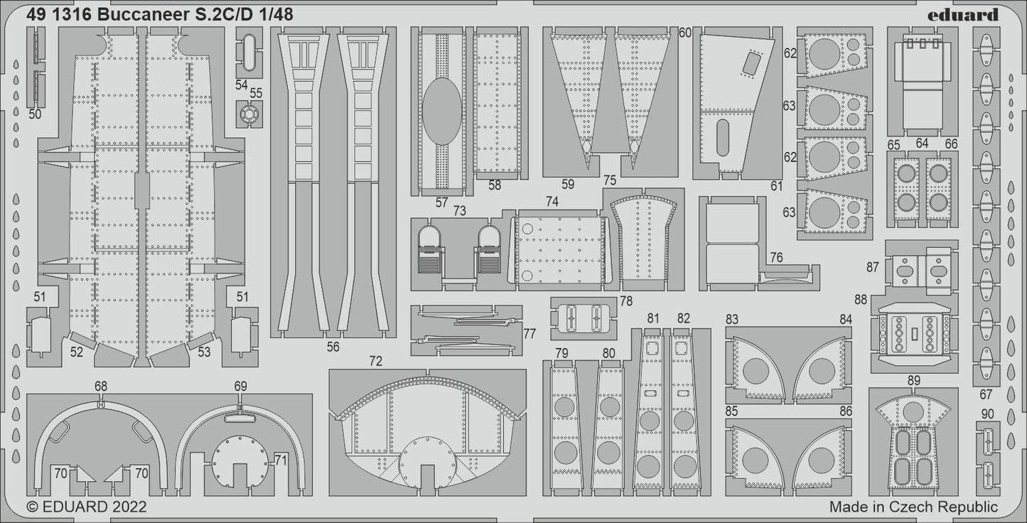 Eduard 1/48 Photo-Etch - Buccaneer S.2C/D Detail Set