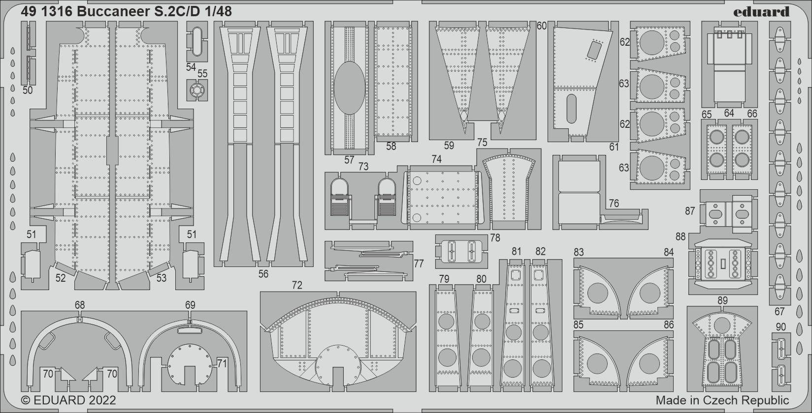 Eduard 1/48 Photo-Etch - Buccaneer S.2C/D Detail Set