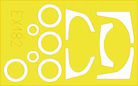 Eduard 1/48 He 162A-2 Spatz canopy and wheel mask set with pre-cut kabuki tape designed for the Tamiya kit.