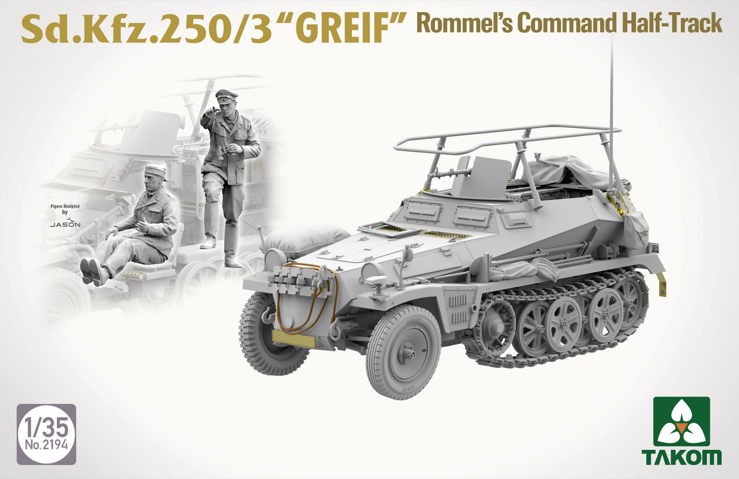 Takom 1/35 Sdkfz 250/3 "Greif" Rommels Command Half-Track  3 Renders Showing Crew/Figures